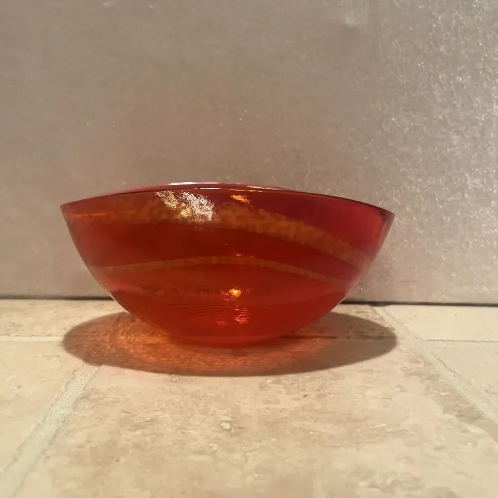 Murano Glass Sunset Bowl Crate & Barrel Small Made in Italy
